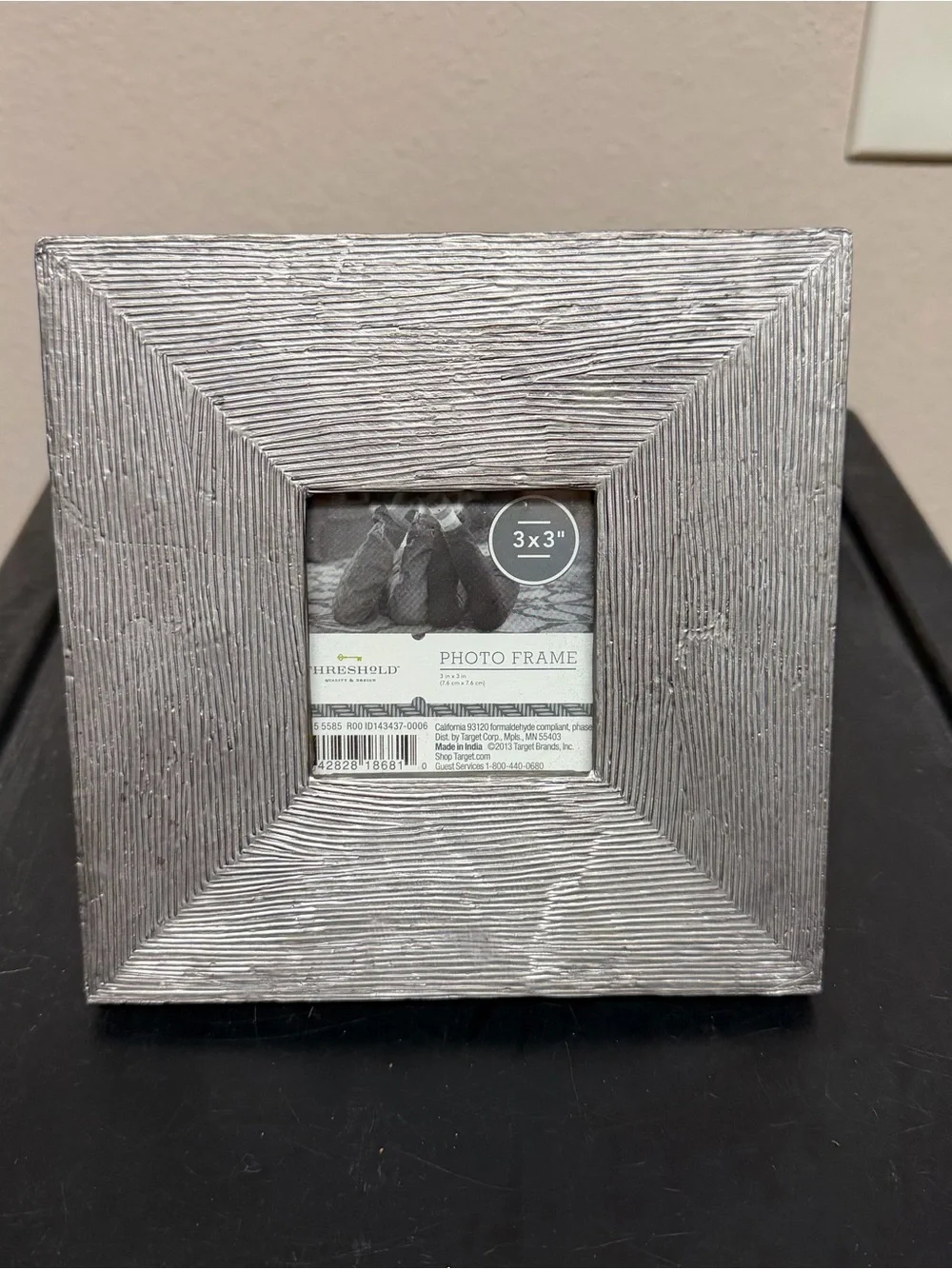Threshold Silver Textured 3x3 Photo Frames - Set of 2